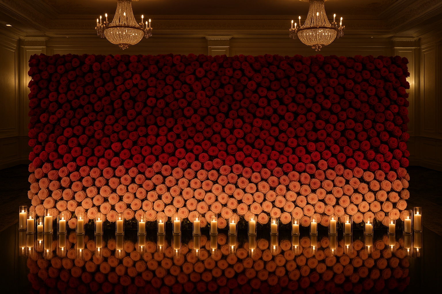 Rose wall installation
